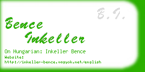 bence inkeller business card